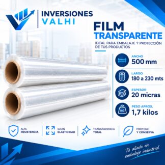 FILM PARA EMBALAR TRANSPARENTE 2 ROLLOS