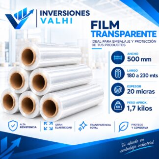FILM PARA EMBALAR TRANSPARENTE 6 ROLLOS